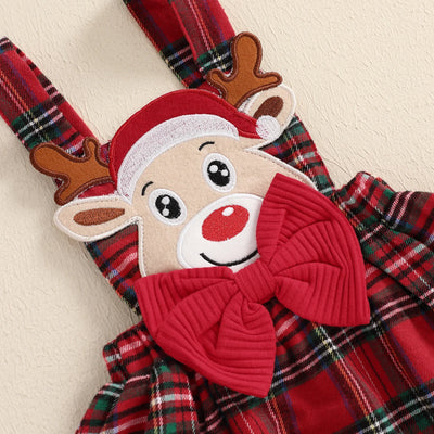 RUDOLPH Plaid Overall Skirt Outfit