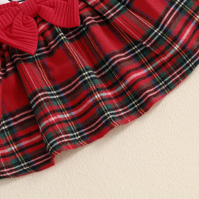 RUDOLPH Plaid Overall Skirt Outfit