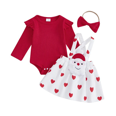 LOVE SANTA Overall Skirt Outfit