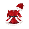 LITTLE MISS SANTA CLAUSE Romper Dress with Hat