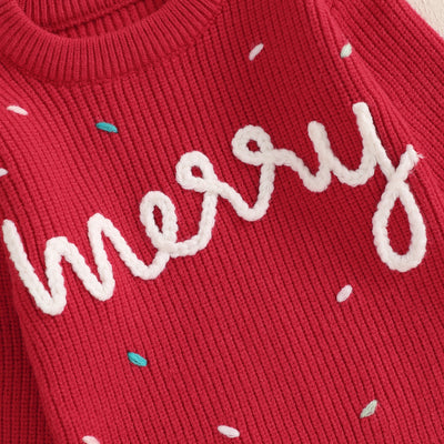 MERRY Red Knitted Sweater