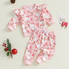 SANTA CLAUS Floral Ruffle Outfit