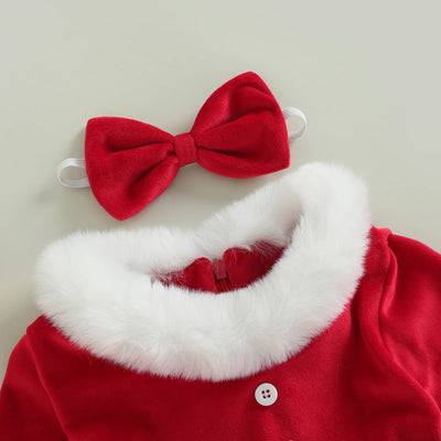 LITTLE MISS CLAUSE Dress with Headband