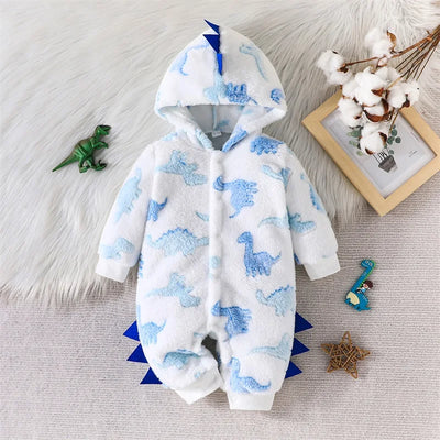 DINOSAUR Plush Hoody Jumpsuit