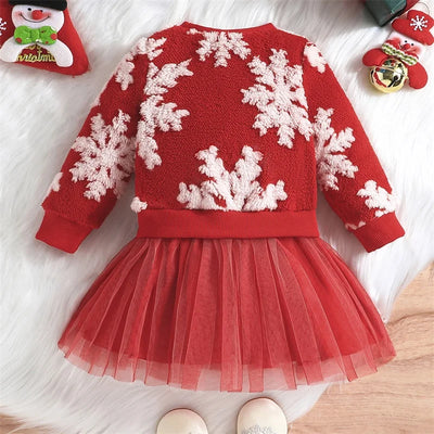 SNOWFLAKE Plush Tulle Skirt Outfit