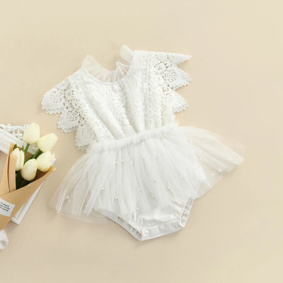 ANASTASIA Lace & Tulle Romper Dress