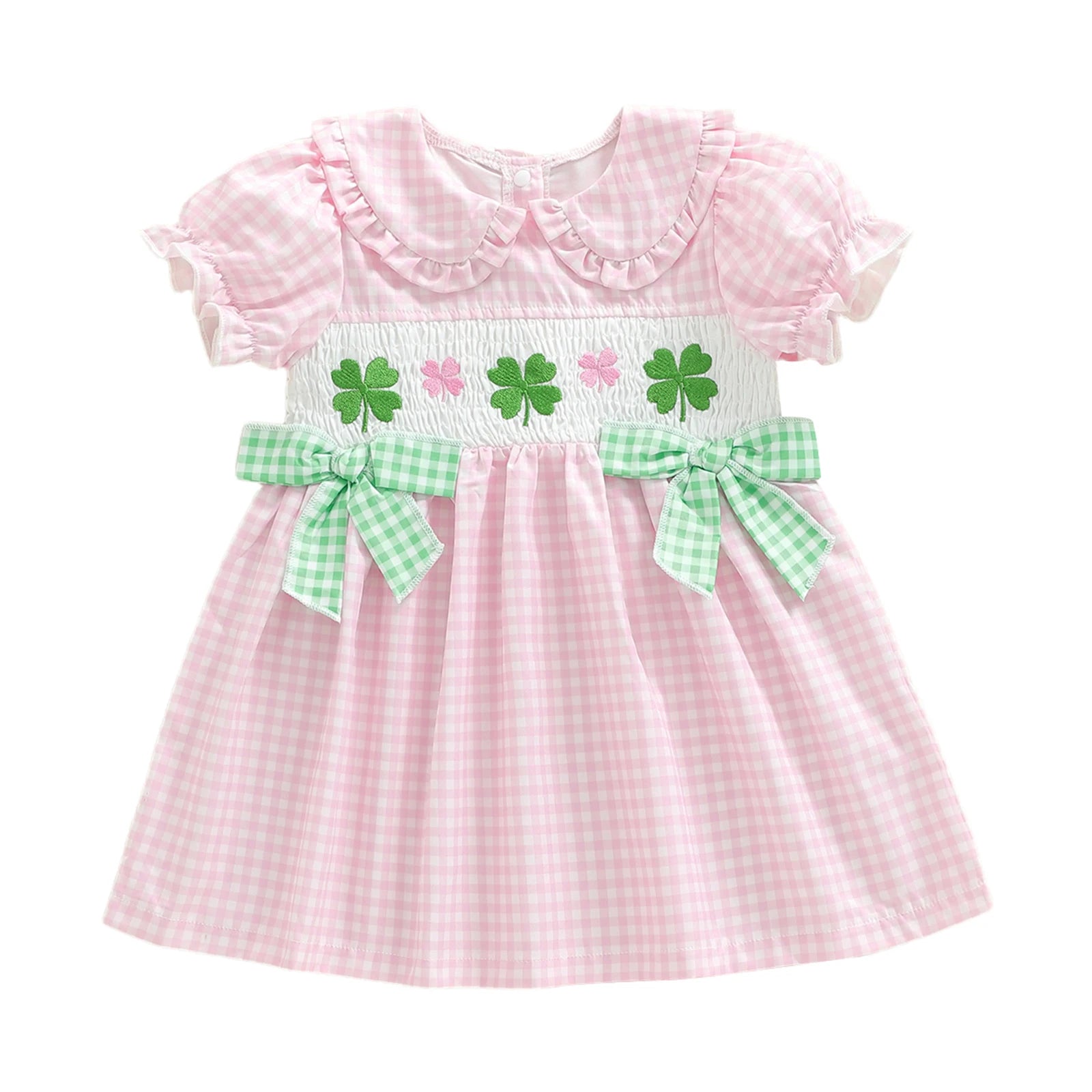 LUCKY CLOVER Checkered Dress