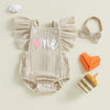 ONE Corduroy Heart Romper