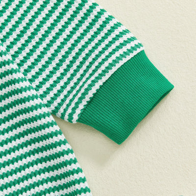 CLOVER Waffle Knit Long-Sleeve Romper