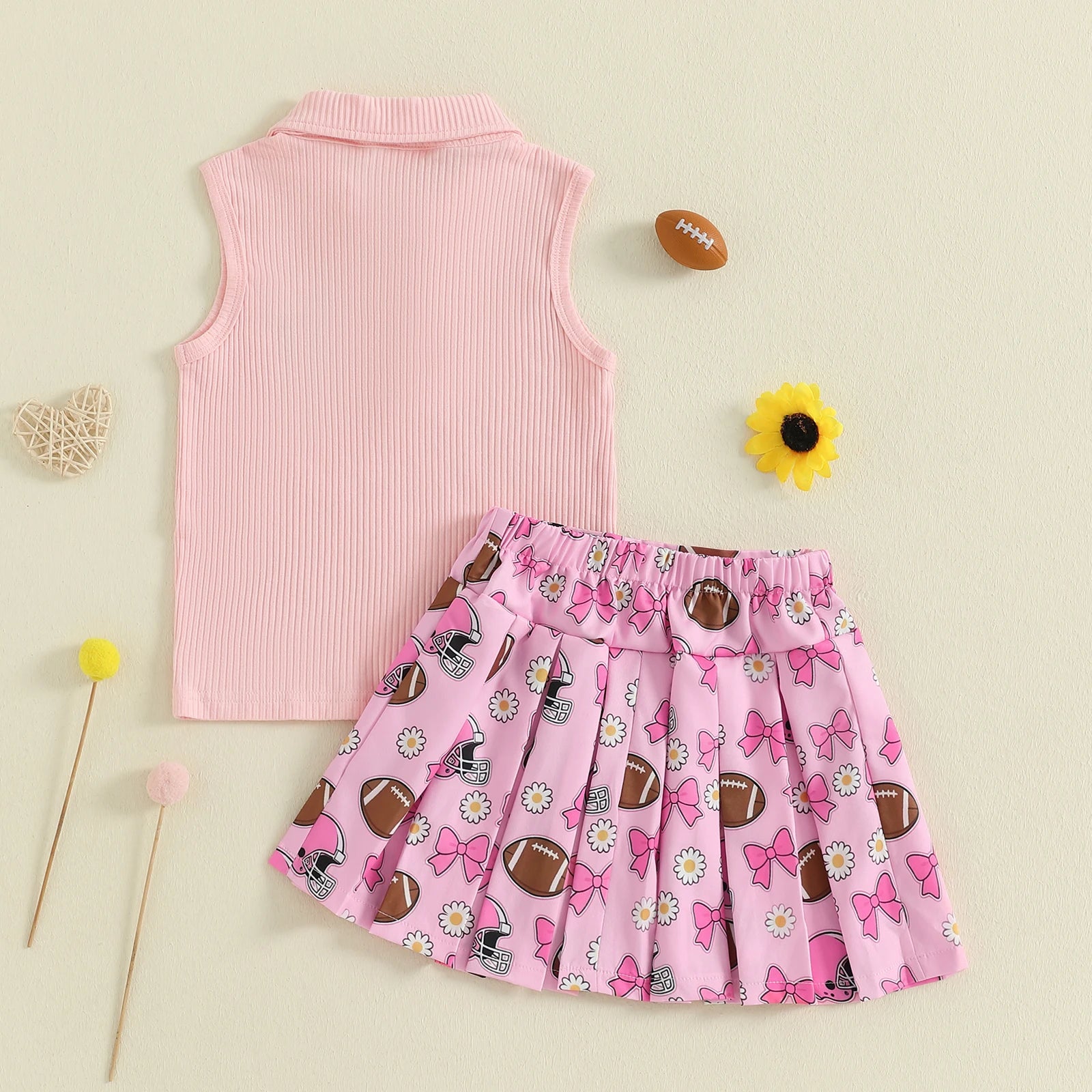 FOOTBALL Bowtie Skirt Outfit