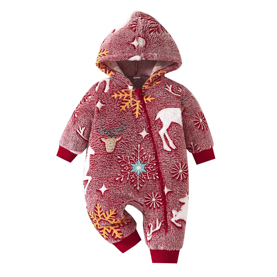 CHRISTMAS Plush Hoody Jumpsuit