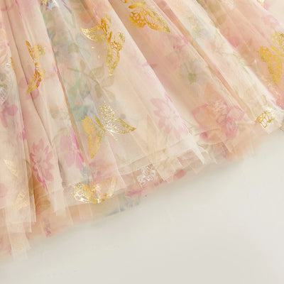 GOLDEN BUTTERFLIES Layered Dress