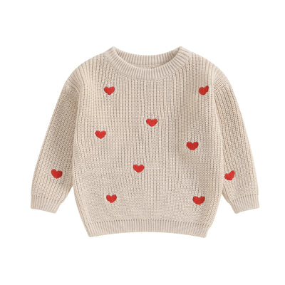 LITTLE HEARTS Knitted Sweater