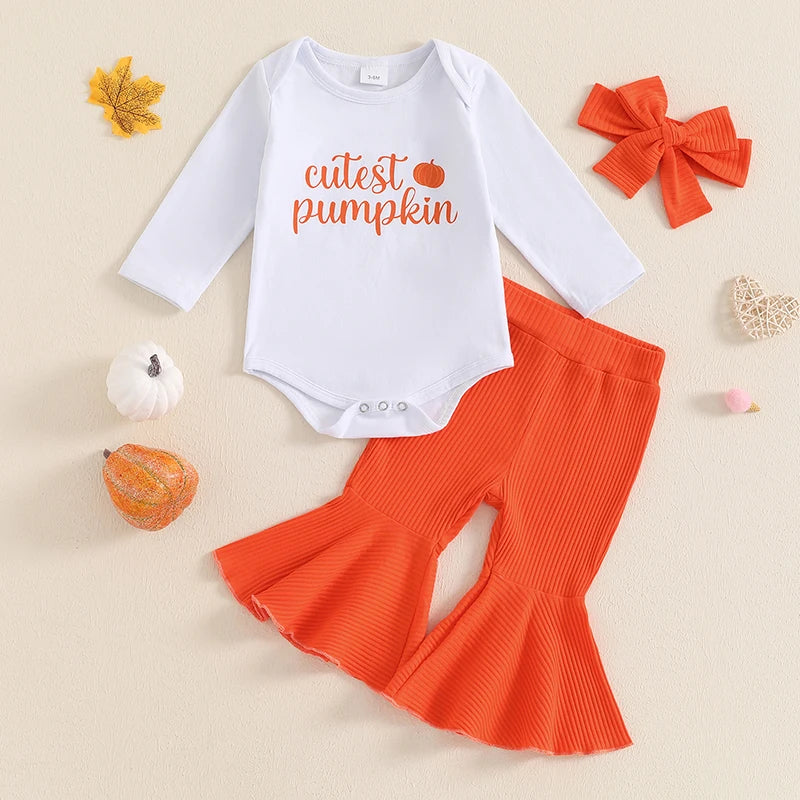CUTEST PUMPKIN Ribbed Bellbottoms Outfit