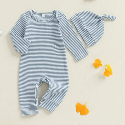 LOGAN Striped Jumpsuit with Beanie