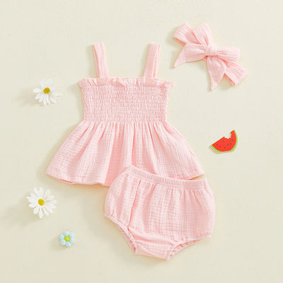 PENNY Smocked Muslin Summer Outfit