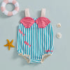 SEASHELLS Striped Swimsuit