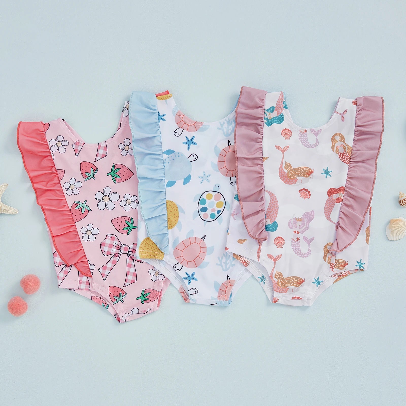 BY THE SEA Ruffle Swimsuit