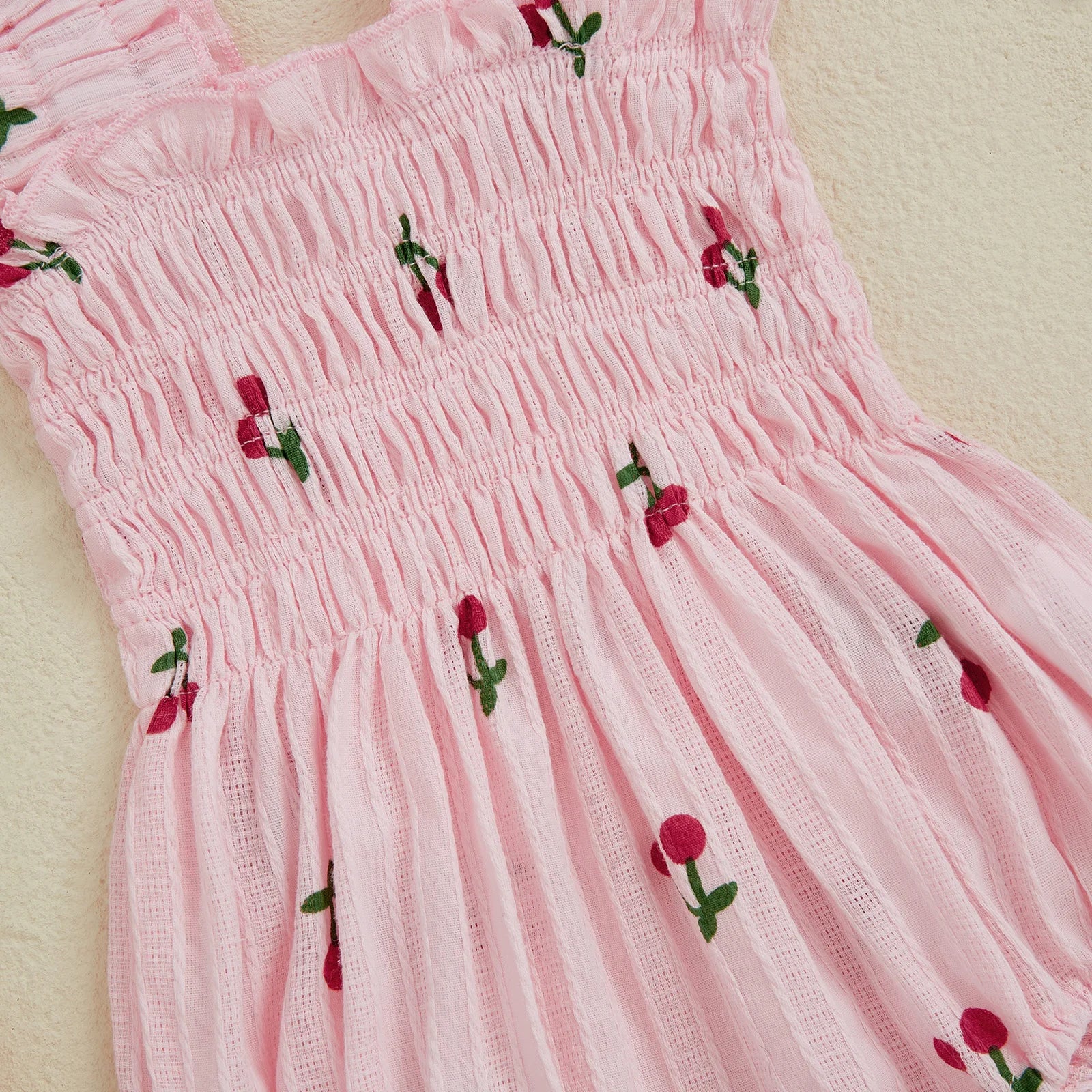 CHERRIES Smocked Romper