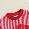 HO HO HO Striped Long-Sleeve Onesie