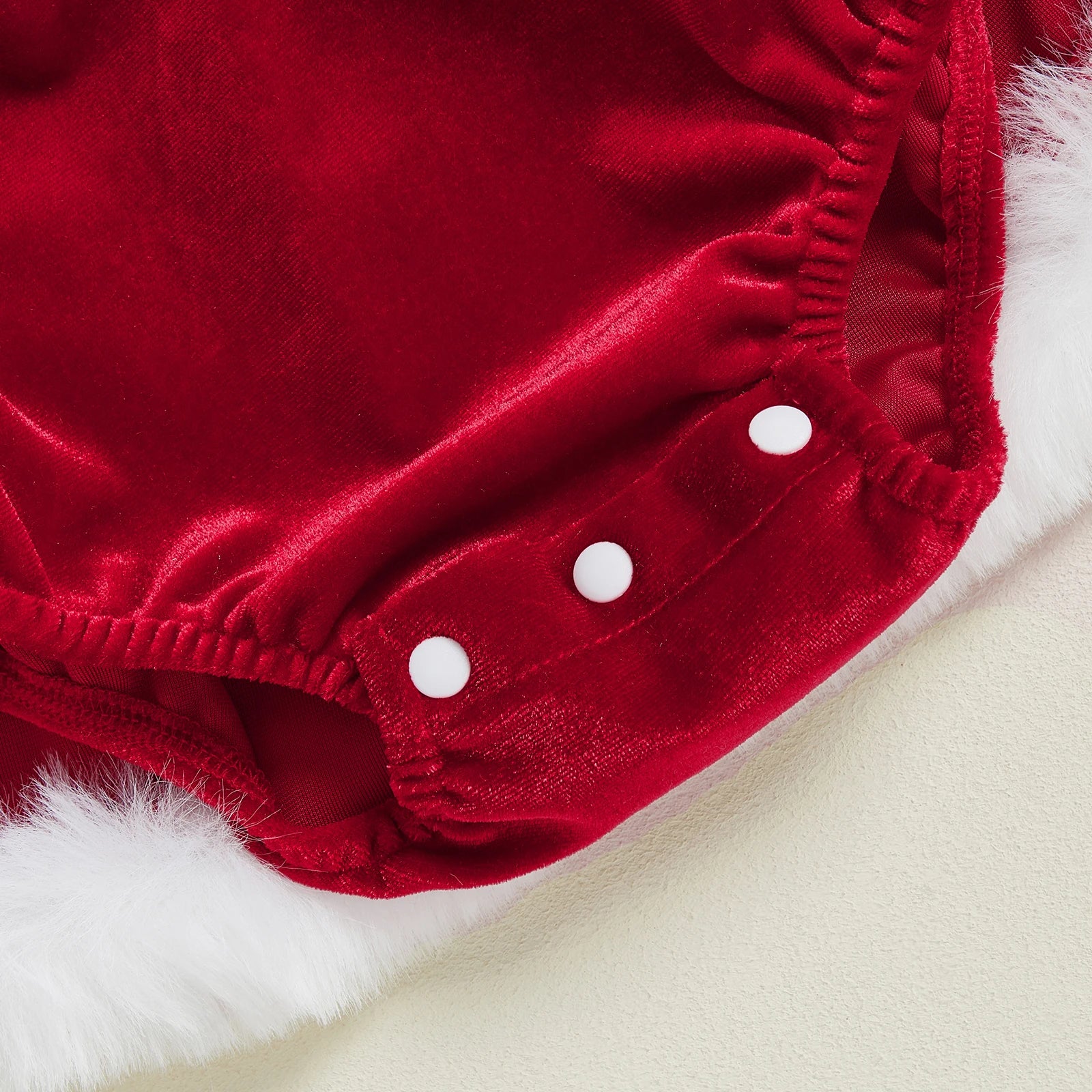 MISS SANTA Velvet Romper Dress