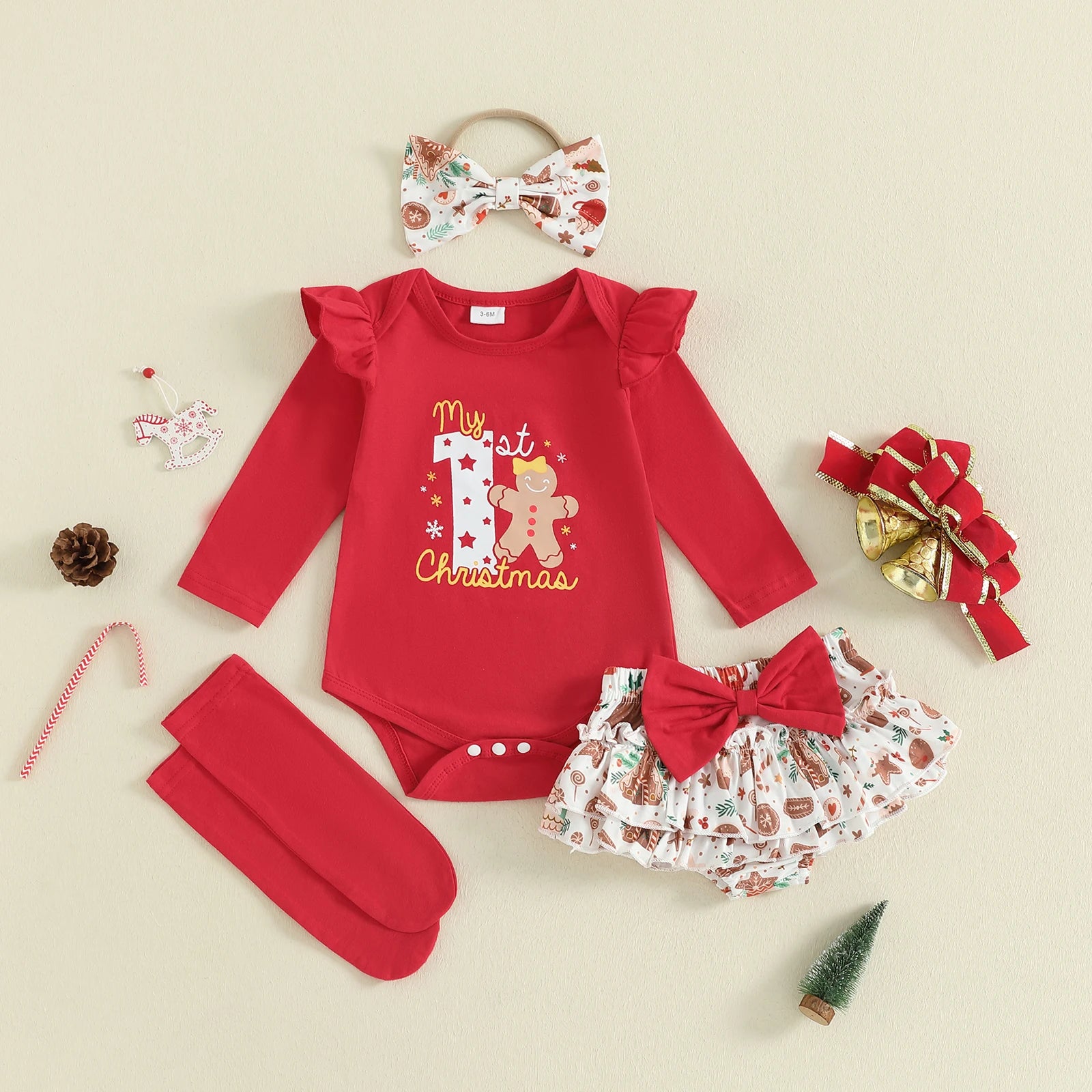 MY 1ST CHRISTMAS Gingerbread Outfit