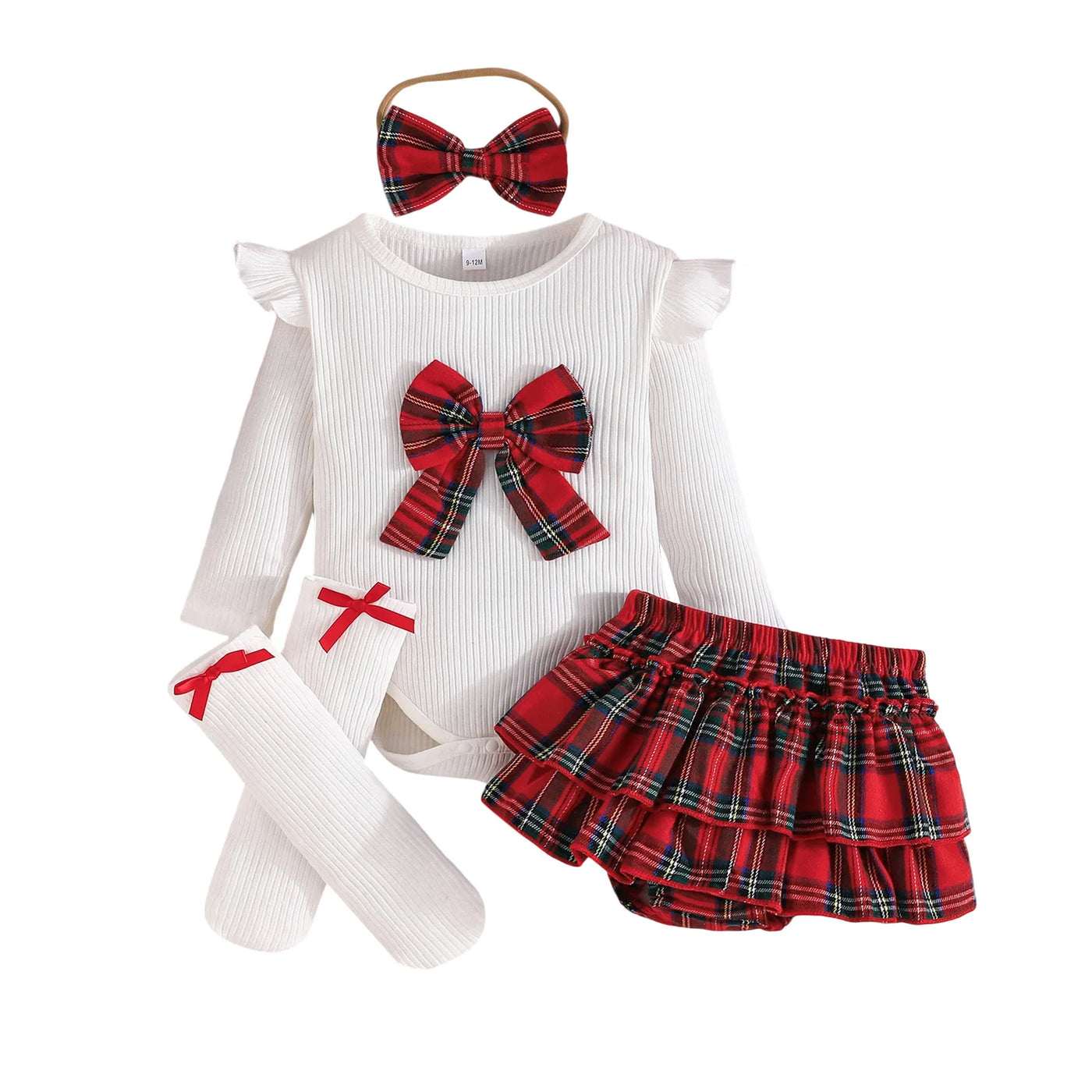 GENEVIEVE Plaid Ruffle Outfit