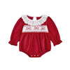 BOWTIES Crochet Collar Velvet Romper