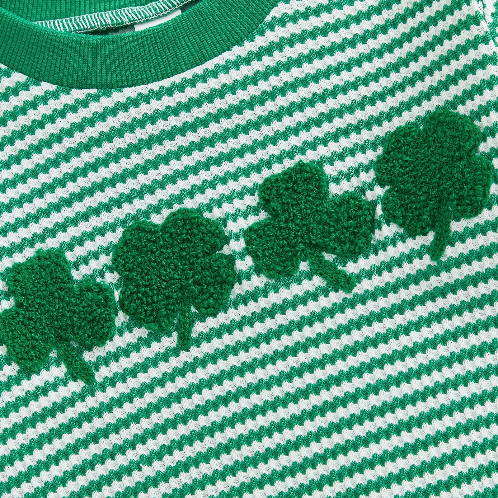 CLOVER Waffle Knit Long-Sleeve Romper