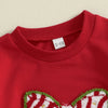 CHRISTMAS BOW Red Romper