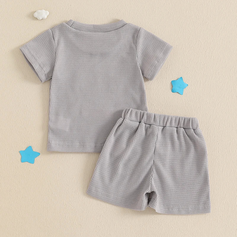 USA Gray Waffle Knit Outfit