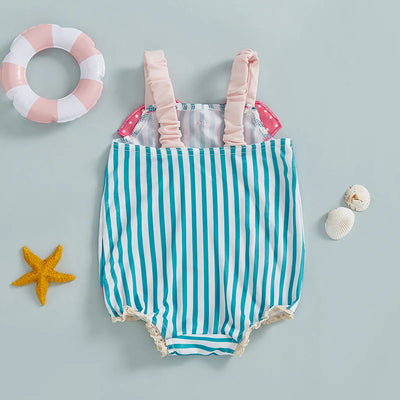 SEASHELLS Striped Swimsuit