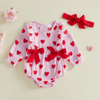 BIG HEARTS Bowtie Romper