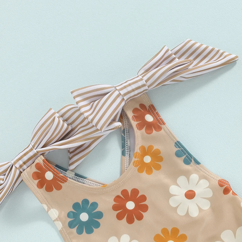 CORALIE Flower Bowtie Swimsuit