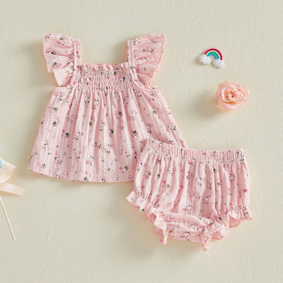 EMERSON Floral Ribbed Outfit
