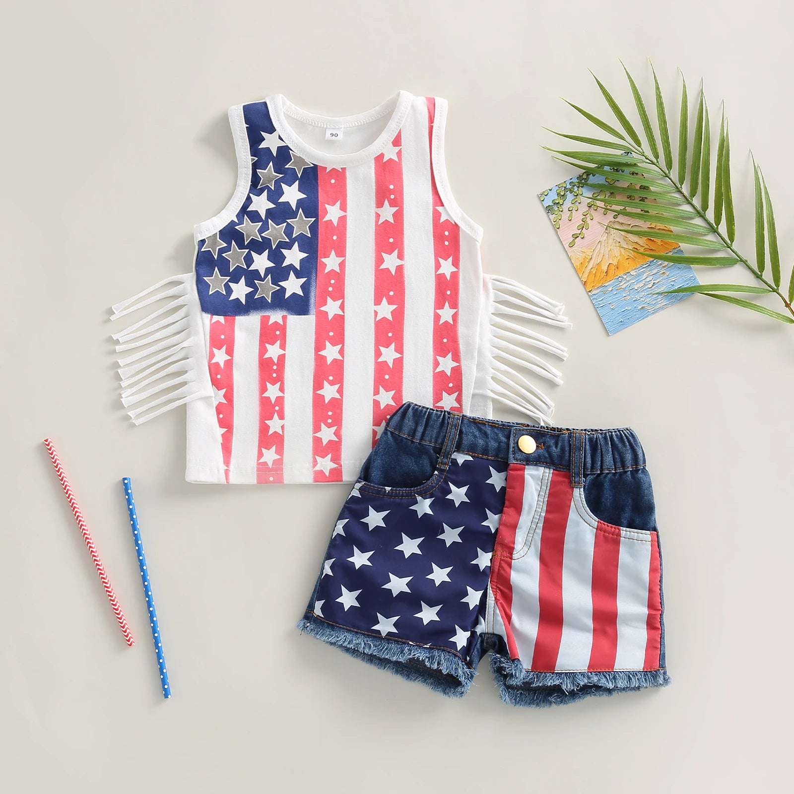 USA Tassel & Denim Outfit