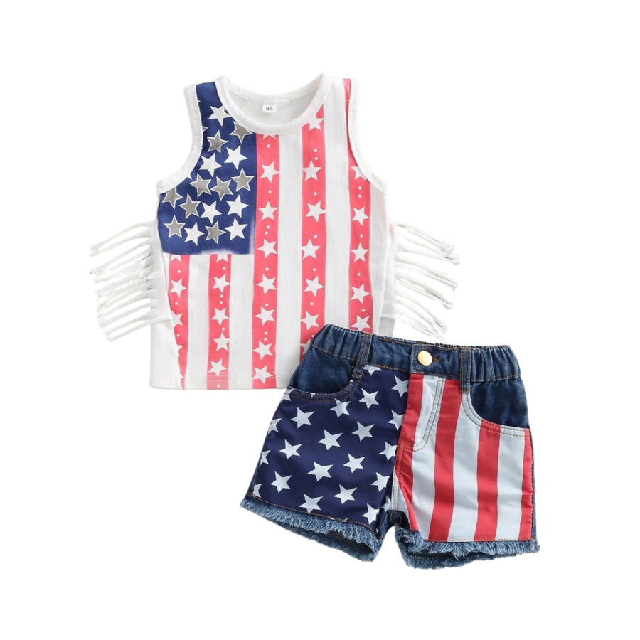 USA Tassel & Denim Outfit