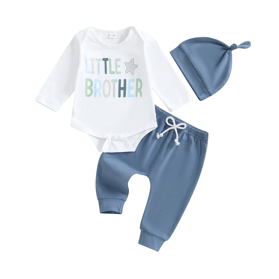 LITTLE BROTHER Blue Outfit with Beanie