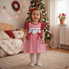 SANTA & CANDY CANE Plaid Bowtie Dress