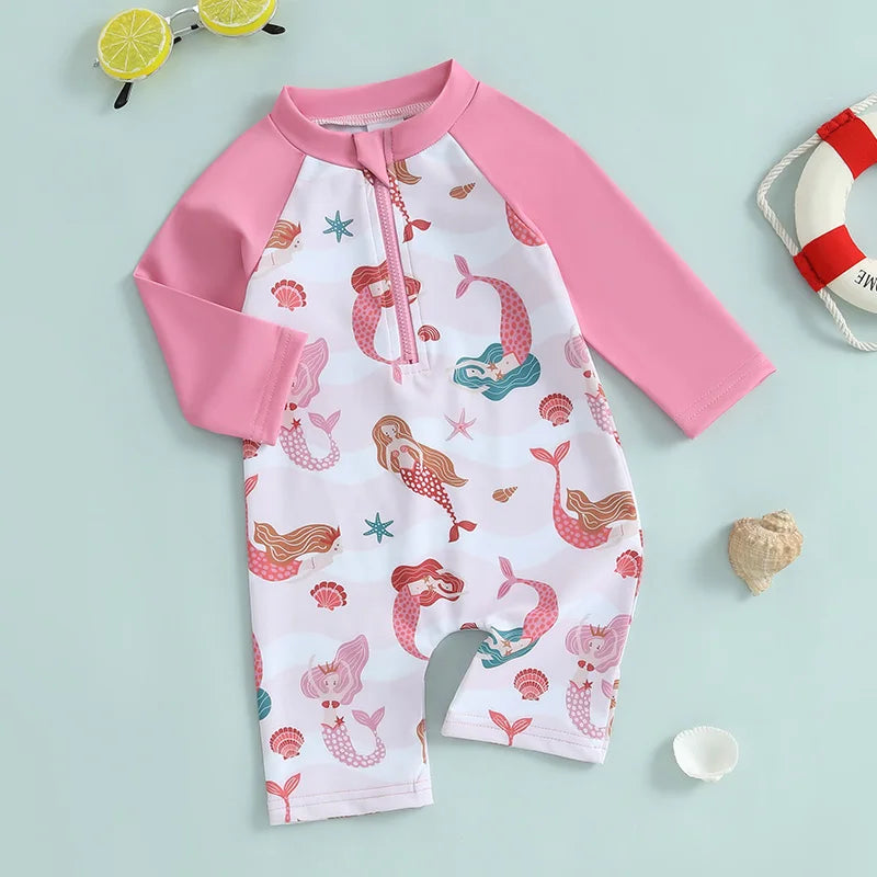 MERMAIDS Long-Sleeve Swimsuit