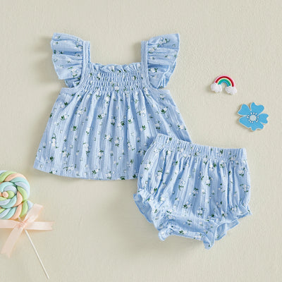 EMERSON Floral Ribbed Outfit