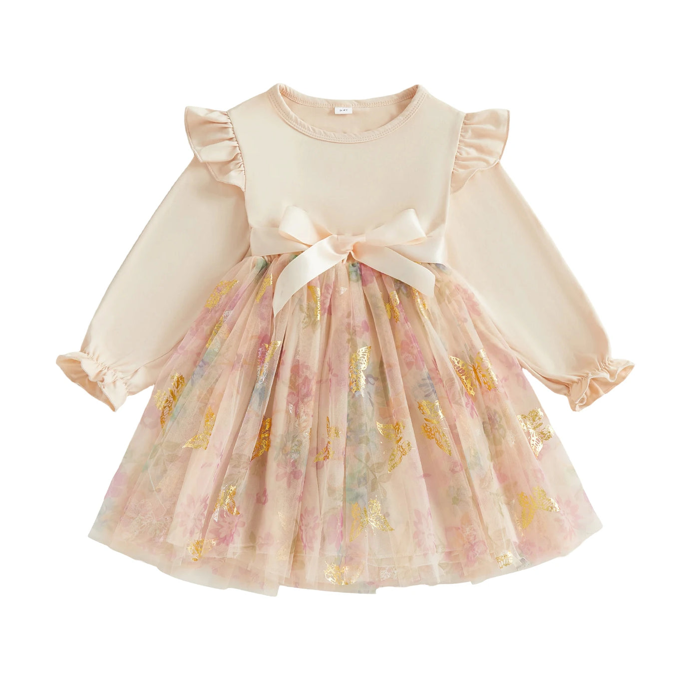 GOLDEN BUTTERFLIES Layered Dress