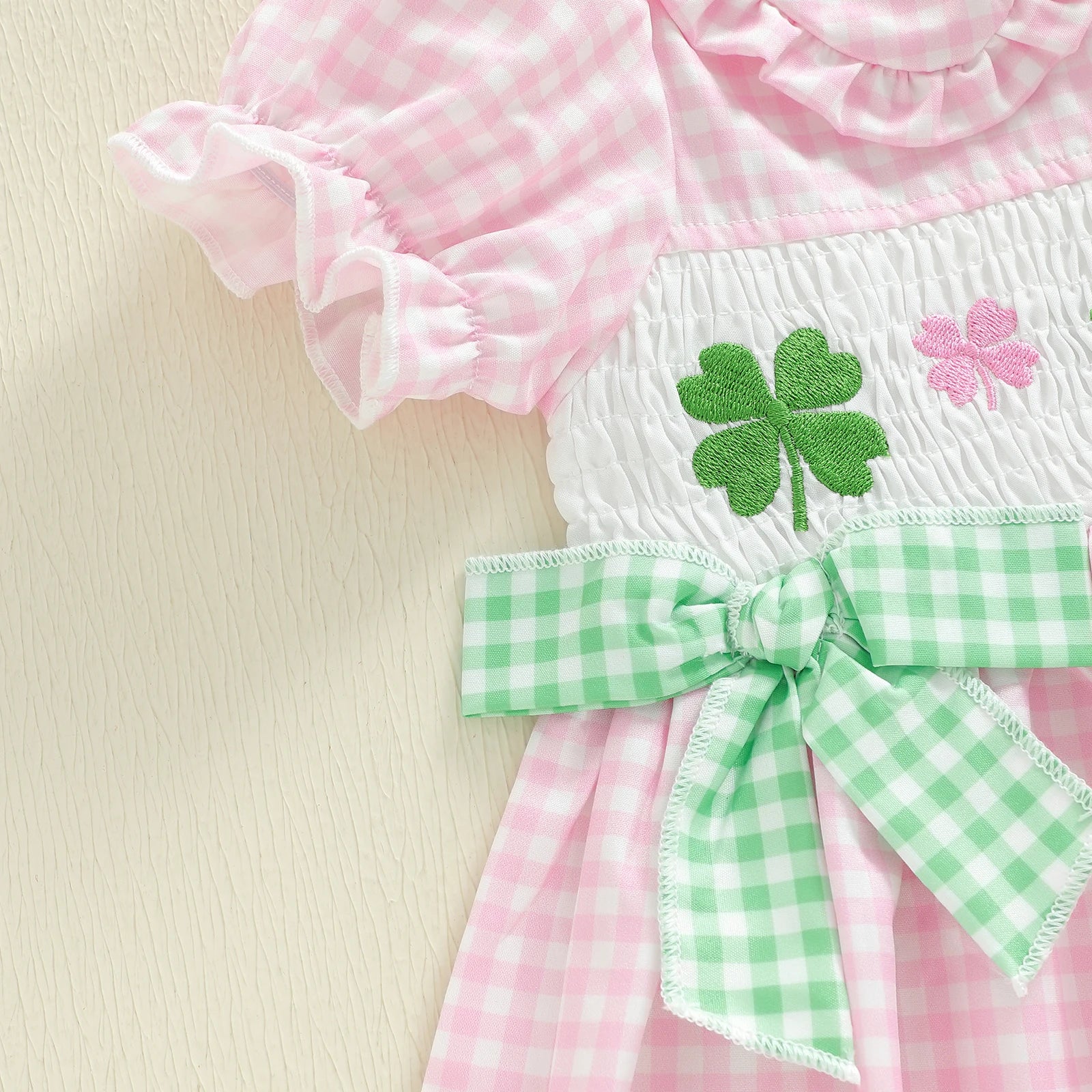 LUCKY CLOVER Checkered Dress