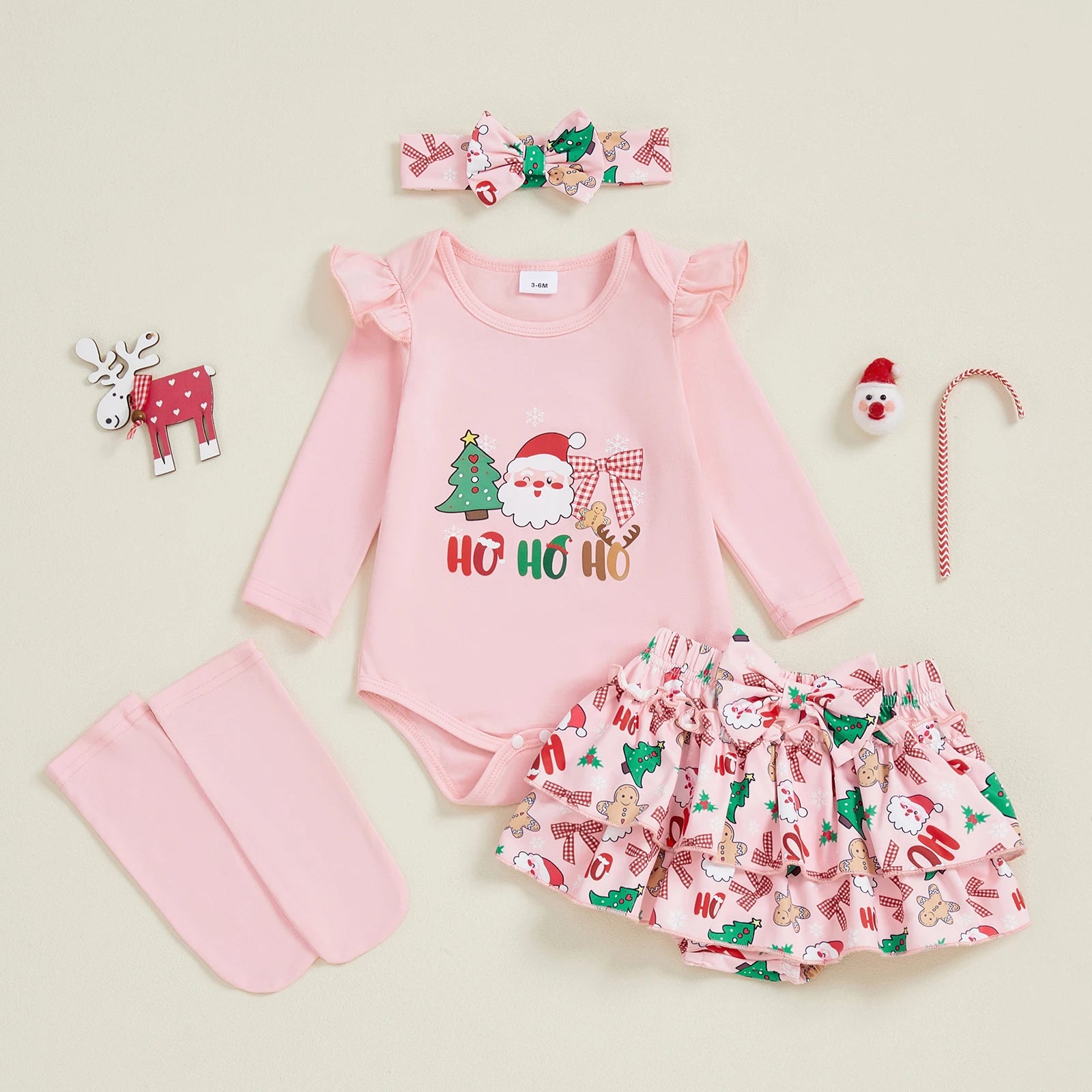 HO HO HO Pink Christmas Outfit
