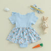 EASTER Bowtie Ruffle Romper Dress