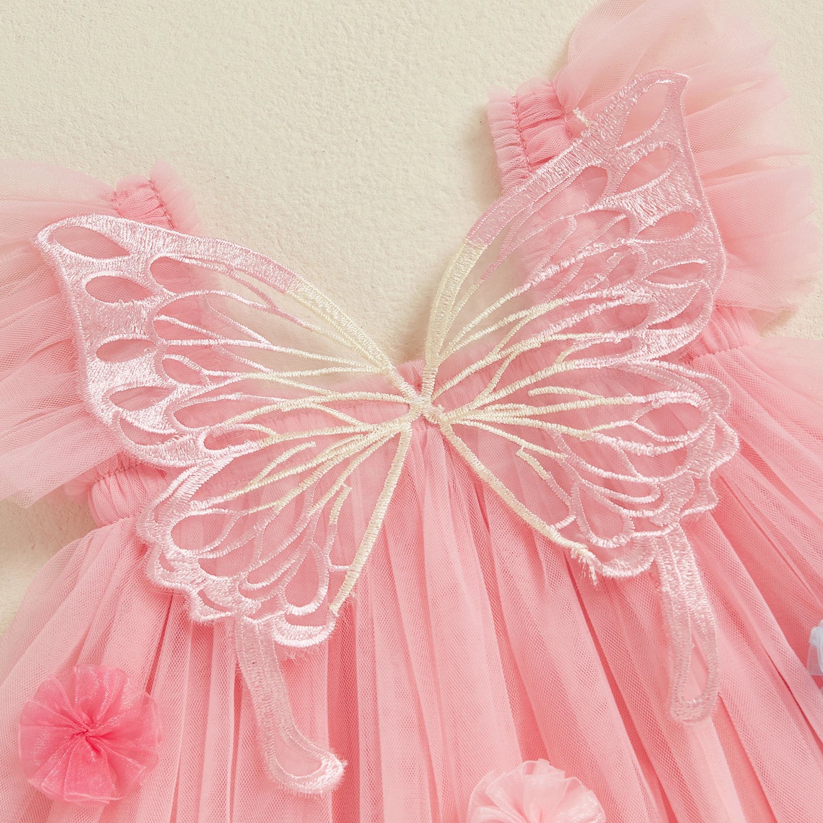BUTTERFLY Pompom Tulle Dress