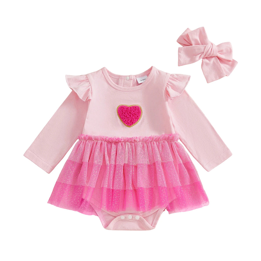 LITTLE HEART Sparkling Tutu Romper Dress