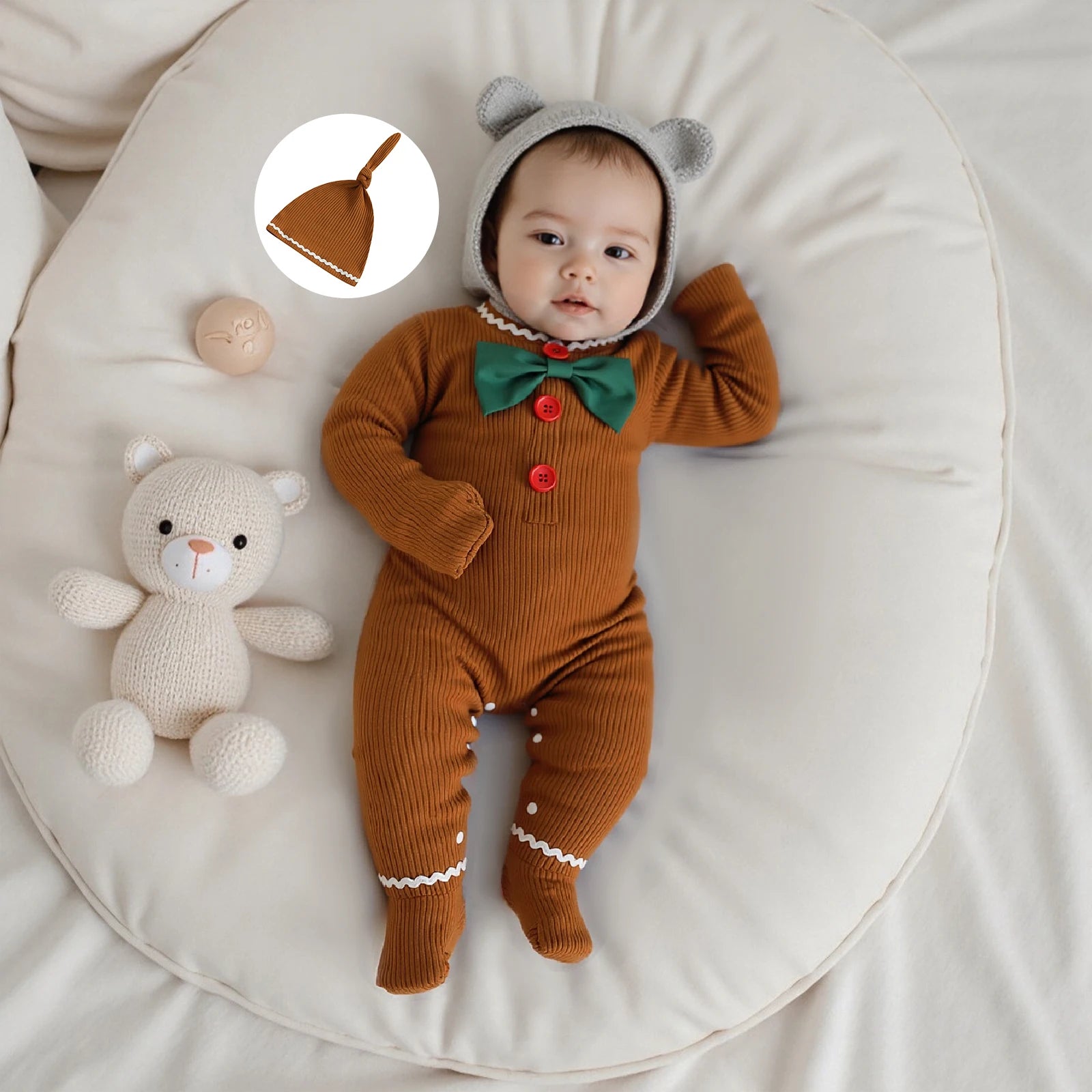 GINGERBREAD MAN Bowtie Jumpsuit