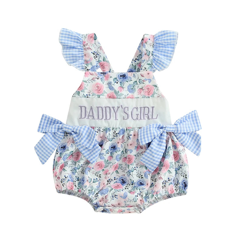 DADDY'S GIRL Floral Romper