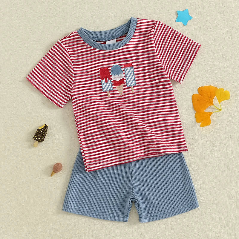 POPSICLE USA Striped Outfit